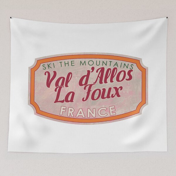 Item preview, Val d'Allos – La Foux, France, Ski, textured skiing badge designed and sold by Wanderful-roads.