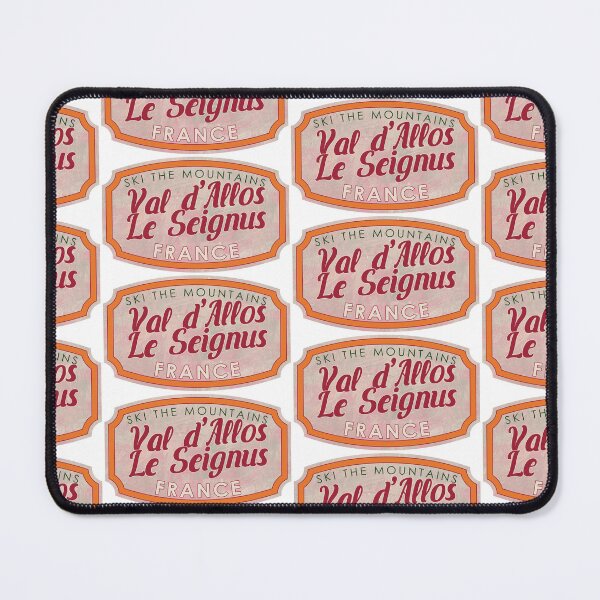 Item preview, Val d'Allos – Le Seignus, France, Ski, textured skiing badge designed and sold by Wanderful-roads.