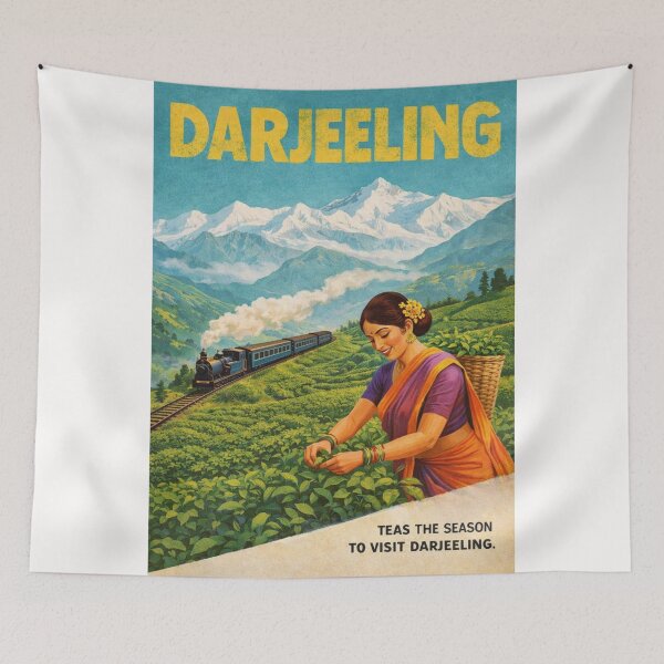 Item preview, Darjeeling Himalayan Railway and Kanchenjunga Tea Gardens in West Bengal India designed and sold by Places On Earth.