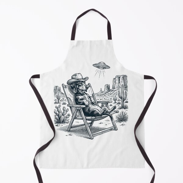 Artikelvorschau, Vintage Dackel Cowboy UFO Western Alien Hundeliebhaber entworfen und verkauft von DoodleTortle.