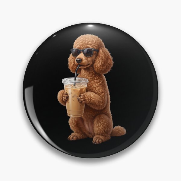 Item preview, Funny Brown Poodle Drinking Iced Coffee Meme Dog Lover designed and sold by TerryConnells.