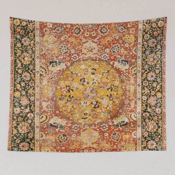 Item preview, Safavid Persian 16th Century Animal Rug Print designed and sold by Vicky Brago-Mitchell®.