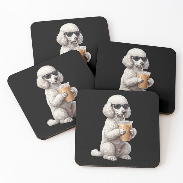 Item preview, Funny Poodle Drinking Iced Coffee Meme Dog Lover designed and sold by TerryConnells.