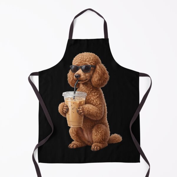 Item preview, Funny Brown Poodle Drinking Iced Coffee Meme Dog Lover designed and sold by TerryConnells.