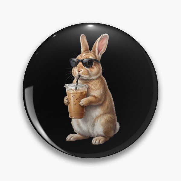 Item preview, Funny Rabbit Drinking Iced Coffee Meme Rabbit Lover designed and sold by TerryConnells.