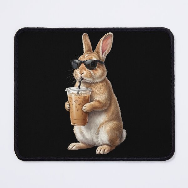 Item preview, Funny Rabbit Drinking Iced Coffee Meme Rabbit Lover designed and sold by TerryConnells.