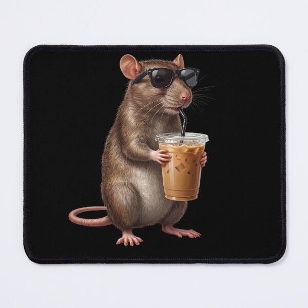 Item preview, Funny Rat Drinking Iced Coffee Meme Rat Lover designed and sold by TerryConnells.