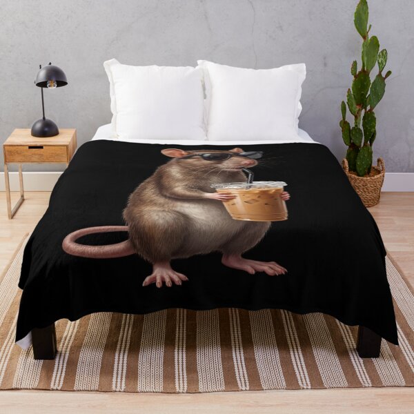 Item preview, Funny Rat Drinking Iced Coffee Meme Rat Lover designed and sold by TerryConnells.