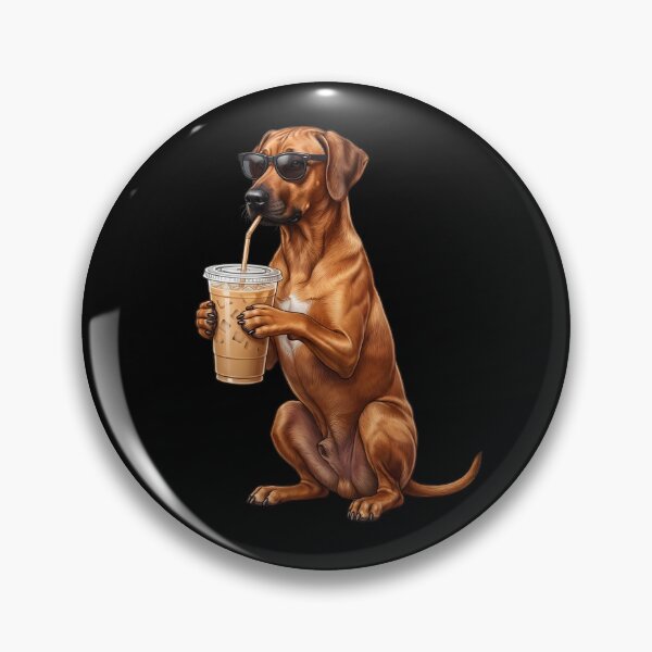 Item preview, Funny Rhodesian Ridgeback Drinking Iced Coffee Meme Dog Lover designed and sold by TerryConnells.