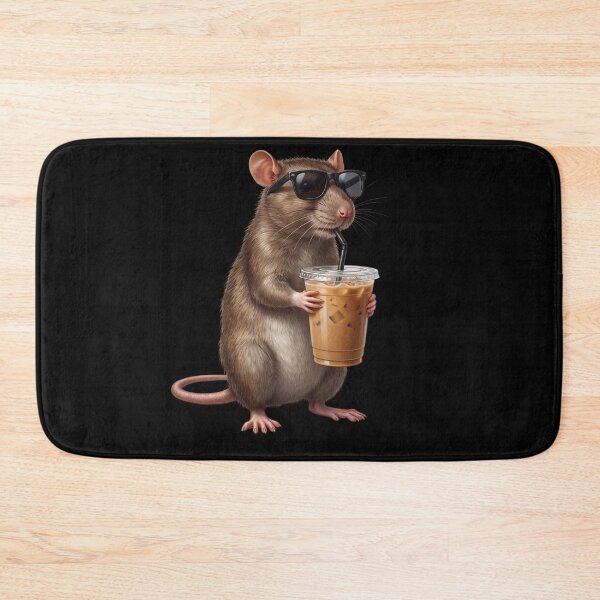 Item preview, Funny Rat Drinking Iced Coffee Meme Rat Lover designed and sold by TerryConnells.