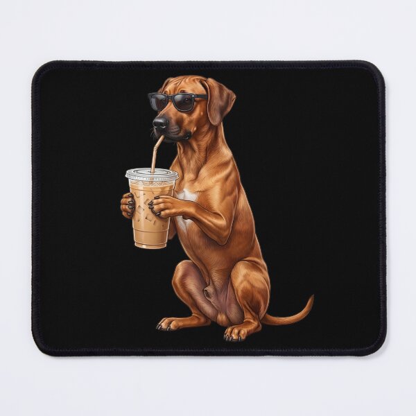 Item preview, Funny Rhodesian Ridgeback Drinking Iced Coffee Meme Dog Lover designed and sold by TerryConnells.