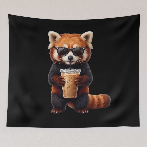 Item preview, Funny Red Panda Drinking Iced Coffee Meme Red Panda Lover designed and sold by TerryConnells.