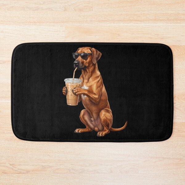 Item preview, Funny Rhodesian Ridgeback Drinking Iced Coffee Meme Dog Lover designed and sold by TerryConnells.