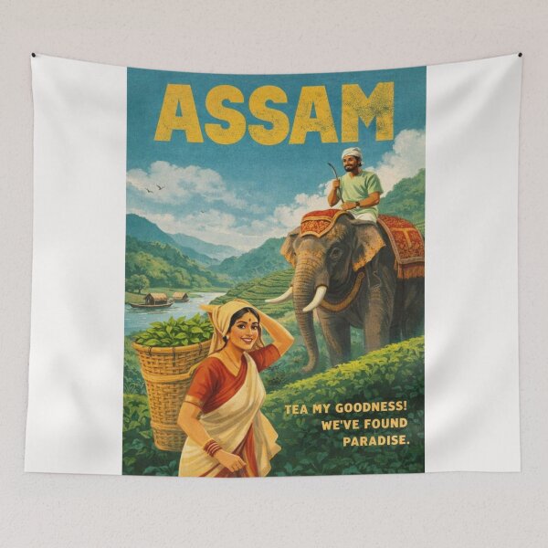 Item preview, Assam Brahmaputra Valley Tea Gardens and Kaziranga Landscape in Northeast India designed and sold by Places On Earth.