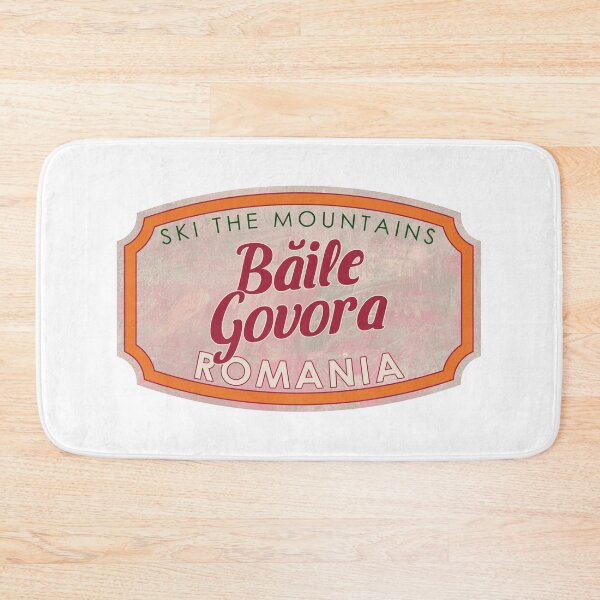 Item preview, Băile Govora, Romania, Ski, textured skiing badge designed and sold by Wanderful-roads.