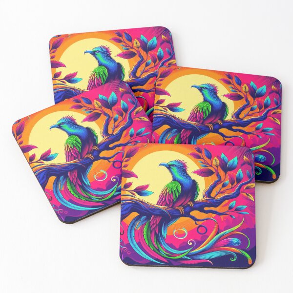 Item preview, Neon quetzal – Surreal Sunset Motif designed and sold by Dogandesighn.
