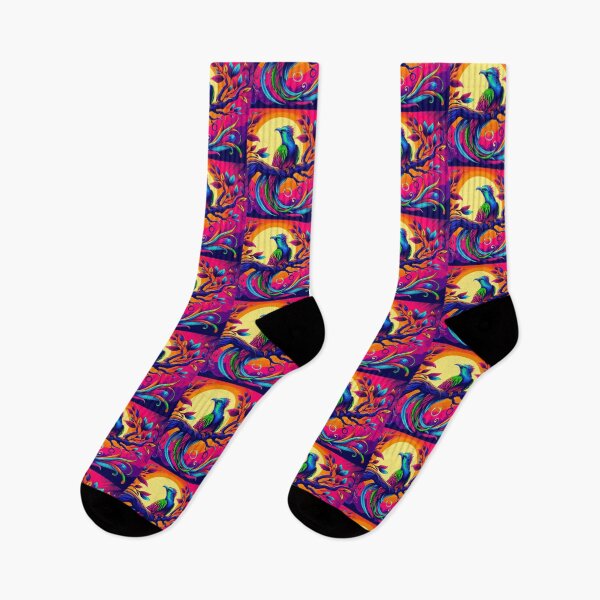 Item preview, Neon quetzal – Surreal Sunset Motif designed and sold by Dogandesighn.