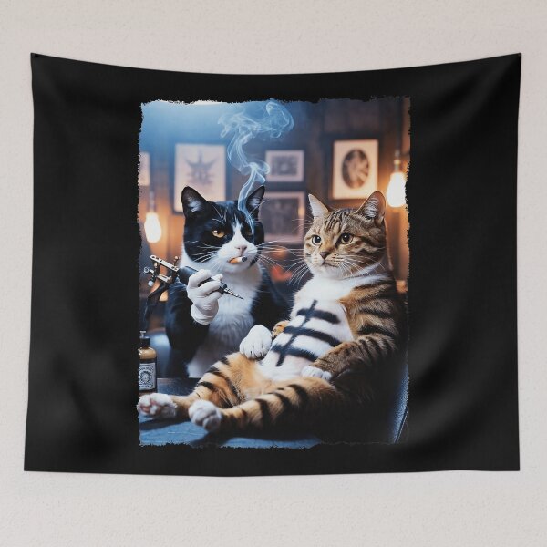 Item preview, Cozy Cat Friends Relaxing Together Illustration designed and sold by Modaozushi216.
