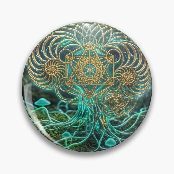 Item preview, Quantum Mycelium Neural Roots - Luxury Sacred Geometry Wall Art designed and sold by NettaArts.