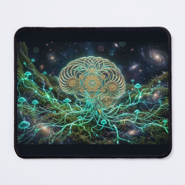 Item preview, Quantum Mycelium Neural Roots - Luxury Sacred Geometry Wall Art designed and sold by NettaArts.