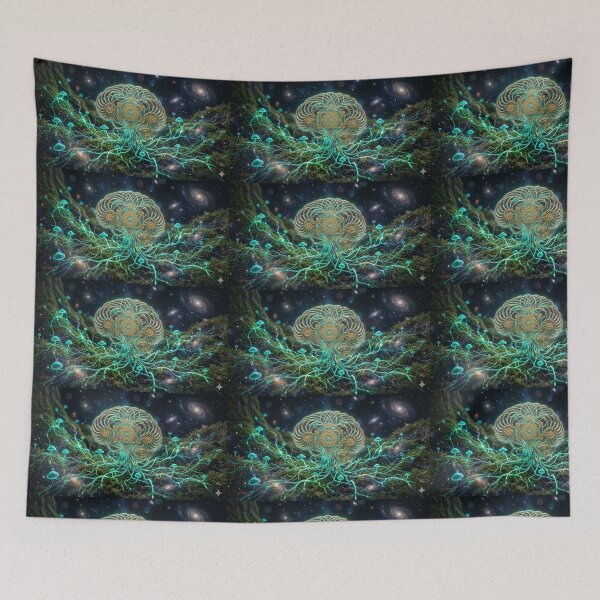 Item preview, Quantum Mycelium Neural Roots - Luxury Sacred Geometry Wall Art designed and sold by NettaArts.