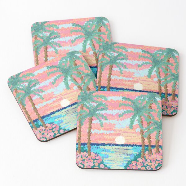 Item preview, Tropical Sunset- Pointillism Style designed and sold by PD-Coastal.