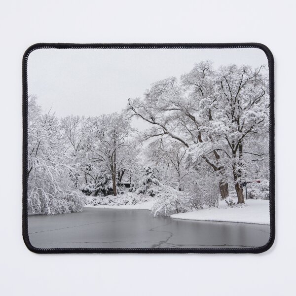 Item preview, Snow-Covered Trees by a Frozen Lake in Vienna | Winter Landscape Photography designed and sold by Martindoran.