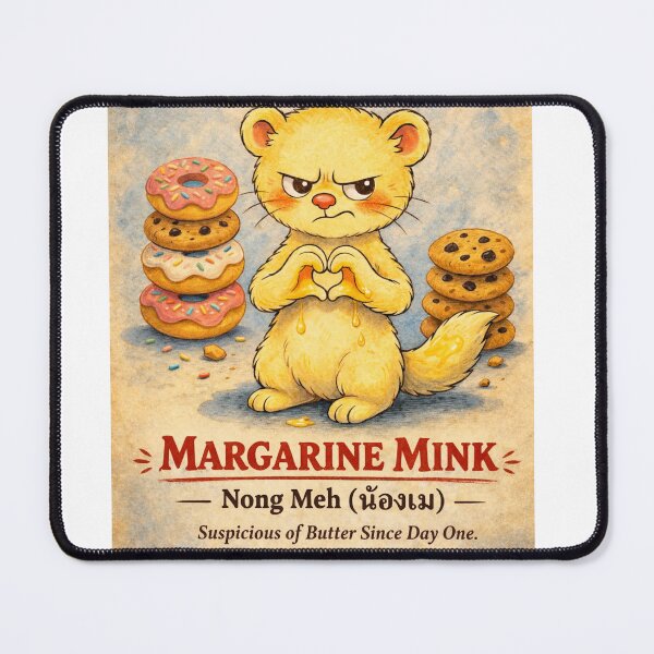 Item preview, Margarine Mink — Nong Meh (น้องเม) | Suspicious of Butter Since Day One designed and sold by Second Thought Studio.