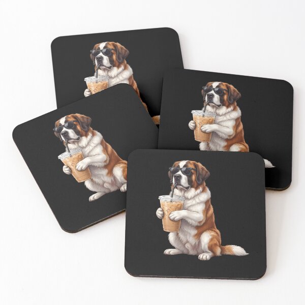 Item preview, Funny Saint Bernard Drinking Iced Coffee Meme Dog Lover designed and sold by TerryConnells.