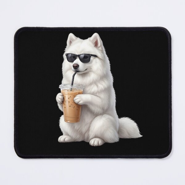 Item preview, Funny Samoyed Drinking Iced Coffee Meme Dog Lover designed and sold by TerryConnells.