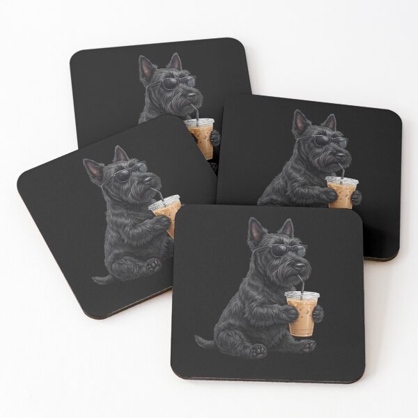 Artikelvorschau, Lustiges Meme eines schottischen Terriers beim Eiskaffeetrinken – ideal für Hundeliebhaber entworfen und verkauft von TerryConnells.