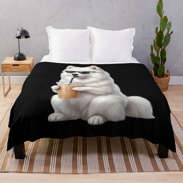 Item preview, Funny Samoyed Drinking Iced Coffee Meme Dog Lover designed and sold by TerryConnells.