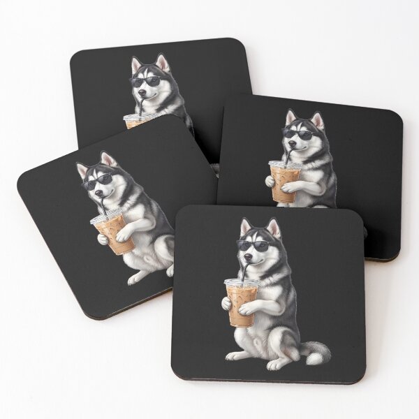 Item preview, Funny Siberian Husky Drinking Iced Coffee Meme Dog Lover designed and sold by TerryConnells.