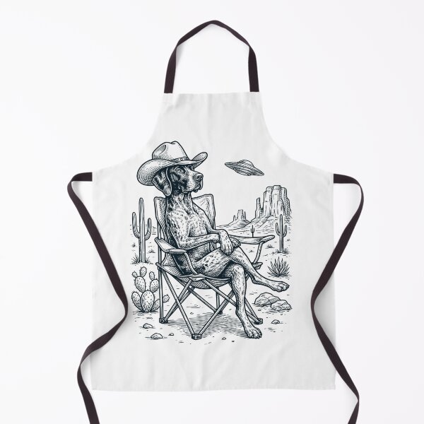 Item preview, Vintage German Shorthaired Pointer Cowboy UFO Western Alien Dog Lover designed and sold by DoodleTortle.