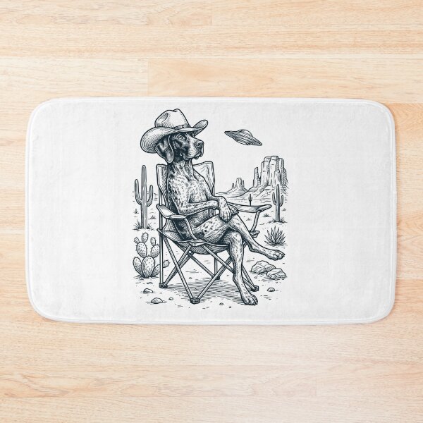 Item preview, Vintage German Shorthaired Pointer Cowboy UFO Western Alien Dog Lover designed and sold by DoodleTortle.