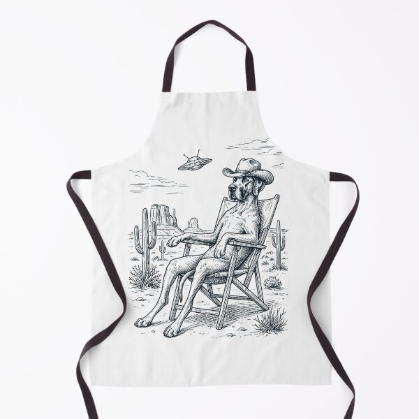 Item preview, Vintage Great Dane Cowboy UFO Western Alien Dog Lover designed and sold by DoodleTortle.