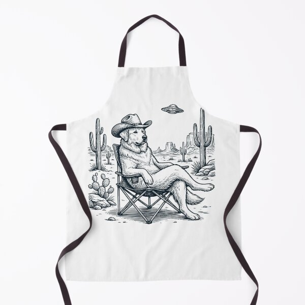 Item preview, Vintage Great Pyrenees Cowboy UFO Western Alien Dog Lover designed and sold by DoodleTortle.