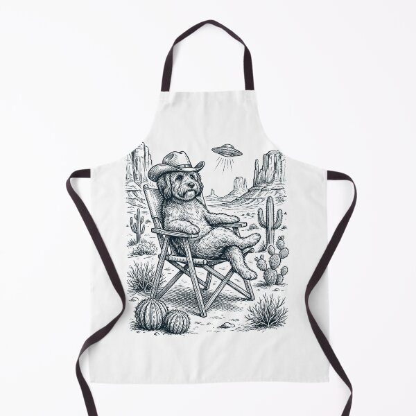Item preview, Vintage Havanese Cowboy UFO Western Alien Dog Lover designed and sold by DoodleTortle.