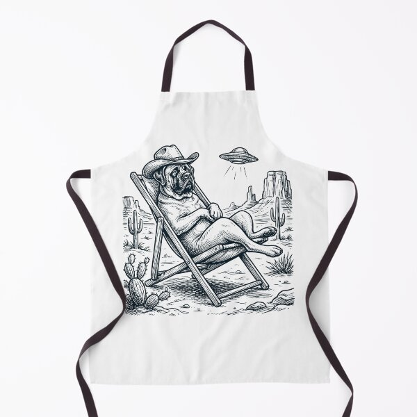 Item preview, Vintage Mastiff Cowboy UFO Western Alien Dog Lover designed and sold by DoodleTortle.