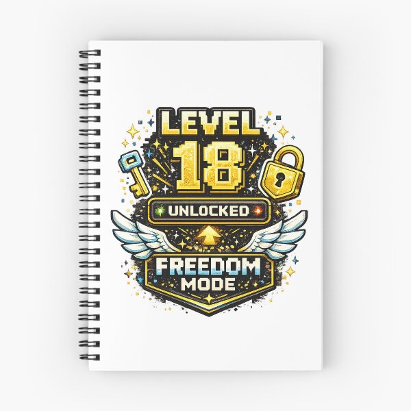 Item preview, 18th Birthday motif "Level 18 unlocked" Freedom mode, unisex designed and sold by Adrikul.