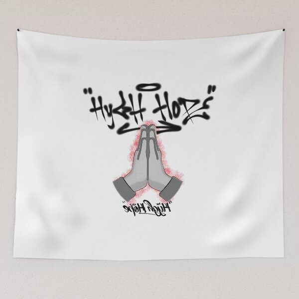 Item preview, High Hope Urban Graffiti Praying Hands designed and sold by LeneWUArt.