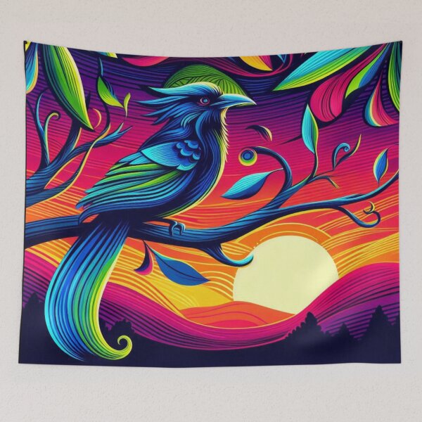 Item preview, Jakamar Bird – Surreal Sunset Harmony designed and sold by Dogandesighn.
