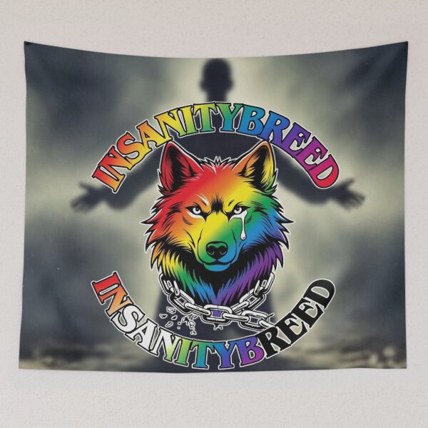 Item preview, Rainbow Alpha Wolf (Generative Art) - Freedom Spirit Tee designed and sold by INSANITYBREED.