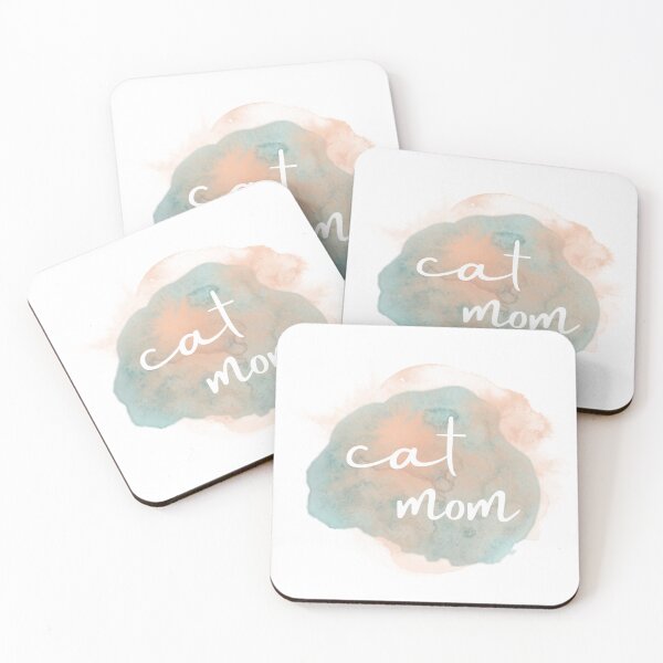 Item preview, Cat Mom Watercolor Splash – Peach and Sage Aesthetic designed and sold by MSDesignHaus.