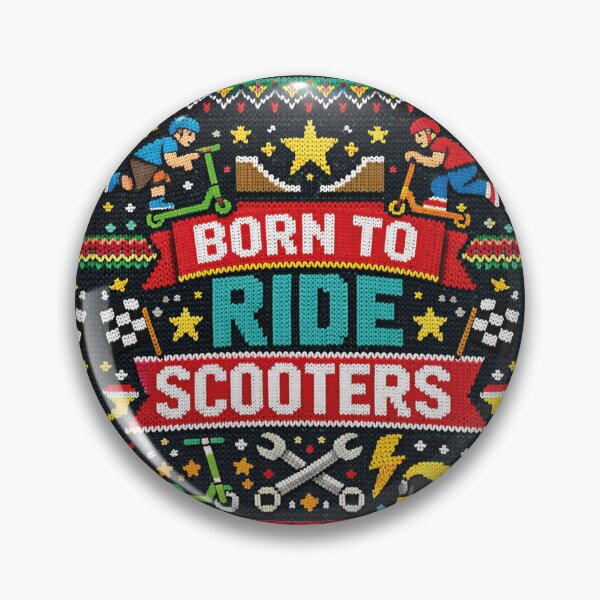 Artikelvorschau, Leidenschaft auf Rollen: Born to Ride Scooters im Strickmuster Stil entworfen und verkauft von Mauswohn.