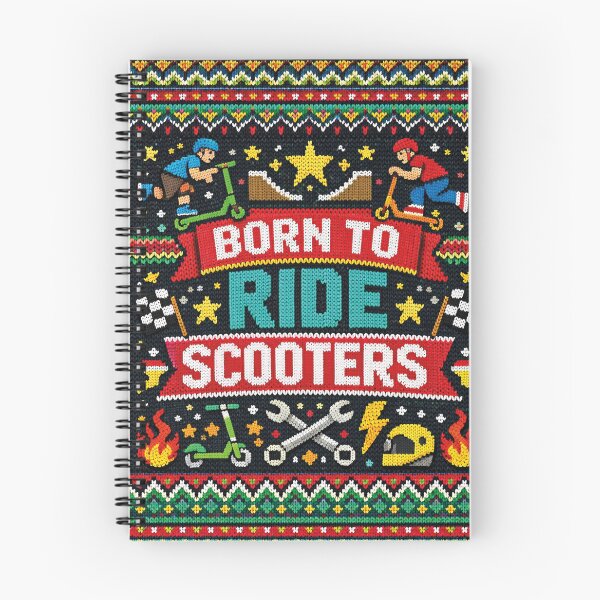 Item preview, Passion on wheels: Born to Ride scooters in a knitted pattern style designed and sold by Mauswohn.