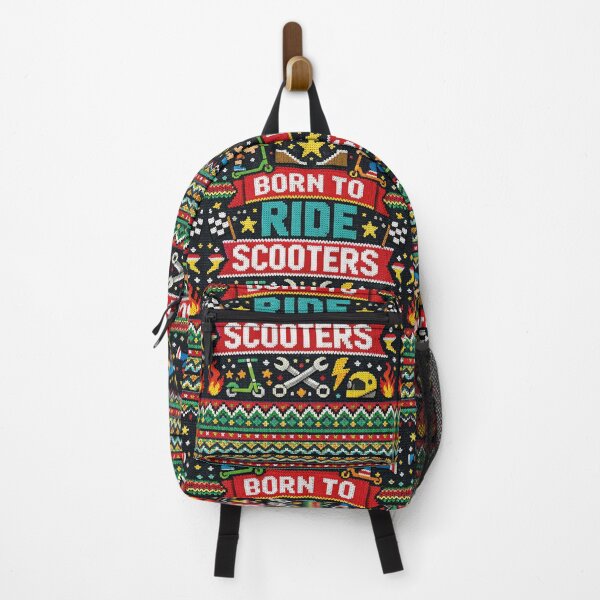 Item preview, Passion on wheels: Born to Ride scooters in a knitted pattern style designed and sold by Mauswohn.