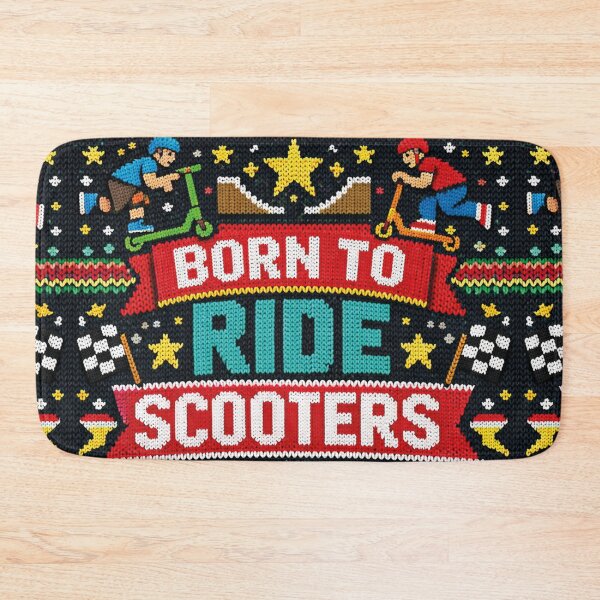 Item preview, Passion on wheels: Born to Ride scooters in a knitted pattern style designed and sold by Mauswohn.