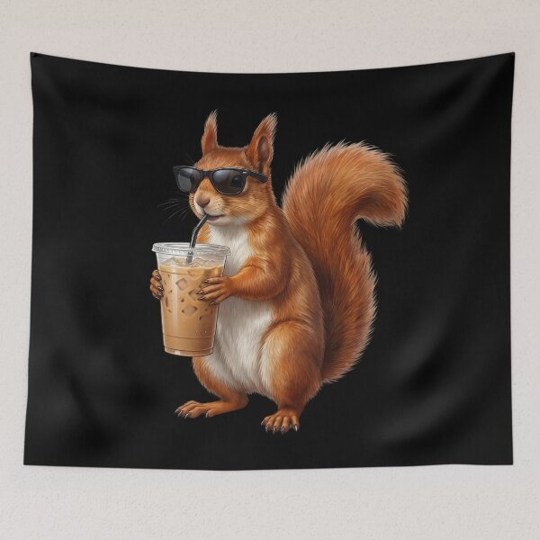 Item preview, Funny Squirrel Drinking Iced Coffee Meme Squirrel Lover designed and sold by TerryConnells.