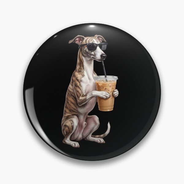 Item preview, Funny Whippet Drinking Iced Coffee Meme Dog Lover designed and sold by TerryConnells.